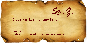 Szalontai Zamfira névjegykártya